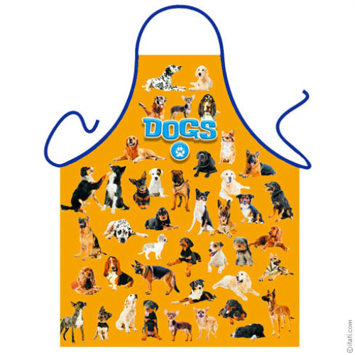 Dog orange apron