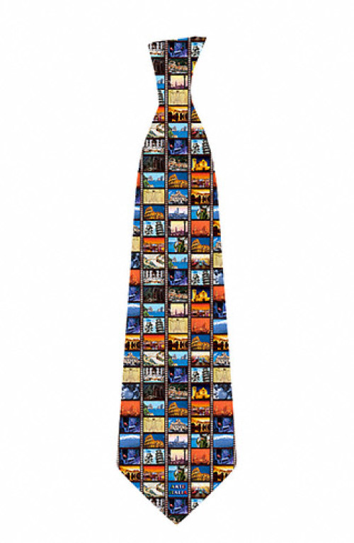 Italian art collage tie