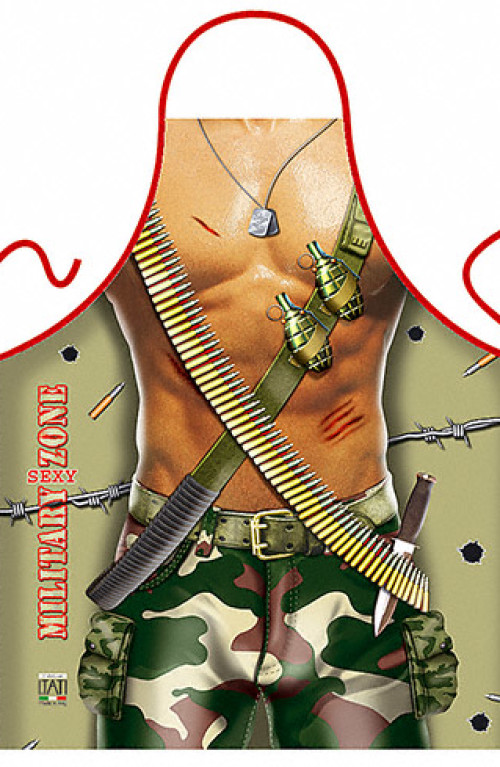 Military Sexy Zone Man apron